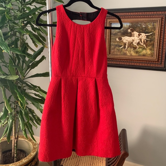 Stunning Red Anthropologie Dress Size 0 - Picture 1 of 6